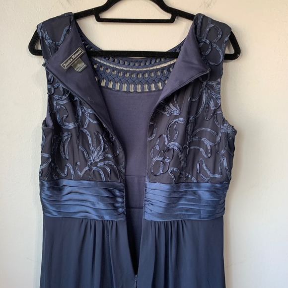 Jessica Howard Formal Gown Maxi‎ Dress Sleeveless Navy Blue Size 12 - Picture 6 of 10